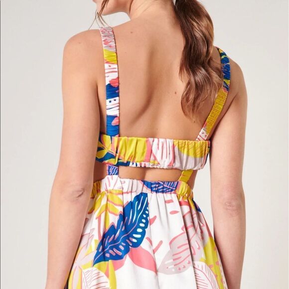 Tropical Print Midi Dress - Picture 2 of 10